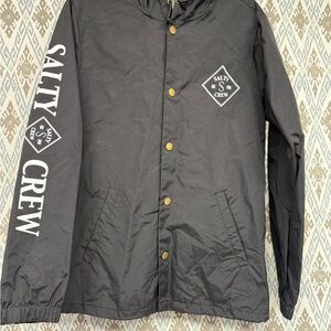 Salty Crew Black Jacket with White Logo